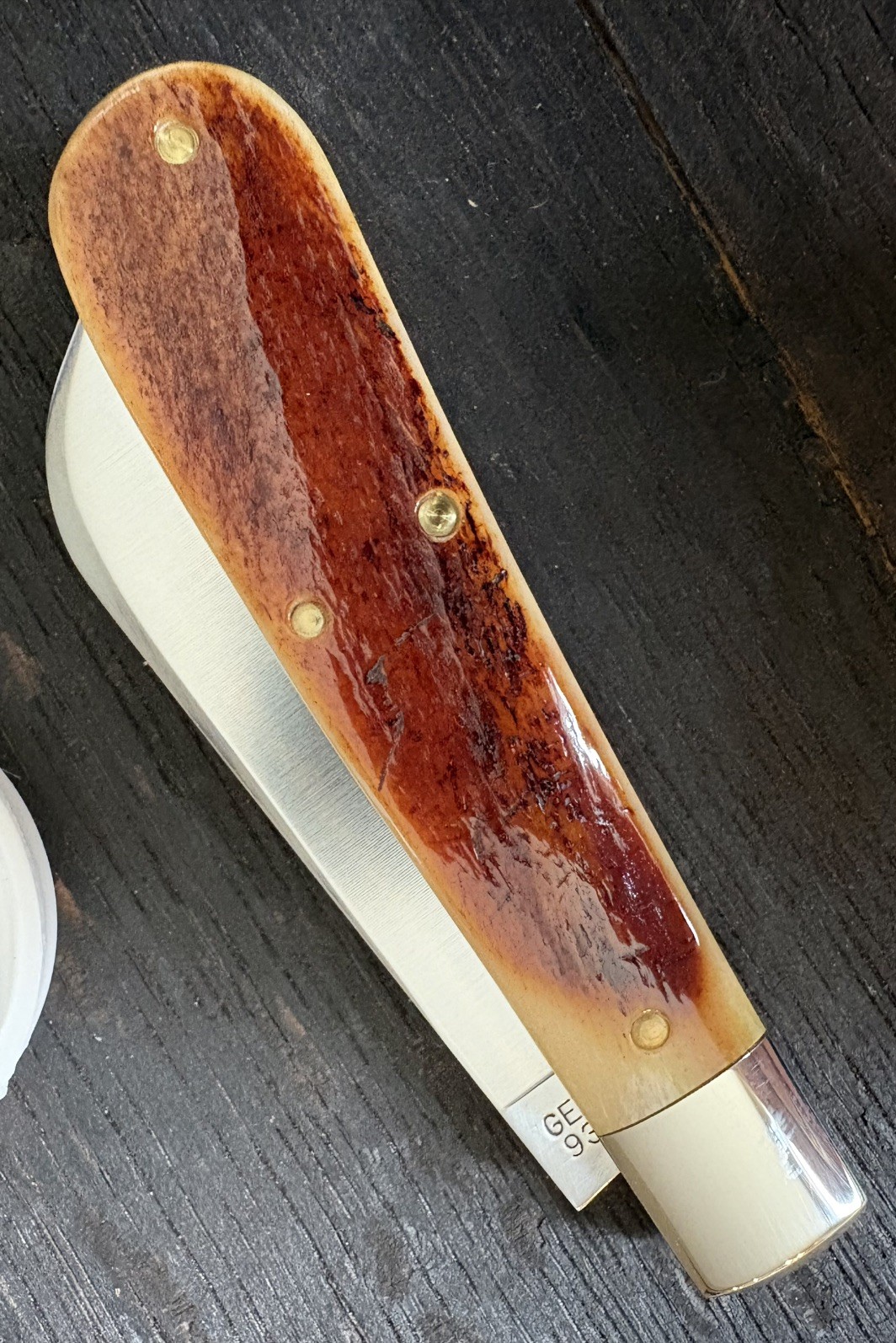 Great Eastern Cutlery GEC Tidioute 93 Antique Yellow Natural Bone 933124 Knife