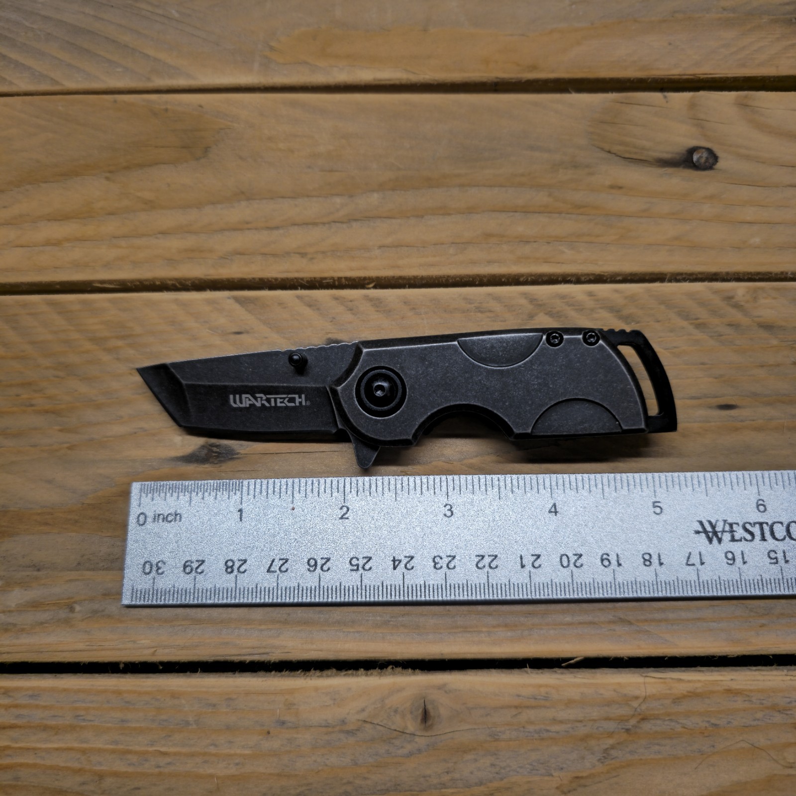 Small Pocket Knife Stonewashed Blade And Handle Pocket Clip Spring Assist NEW