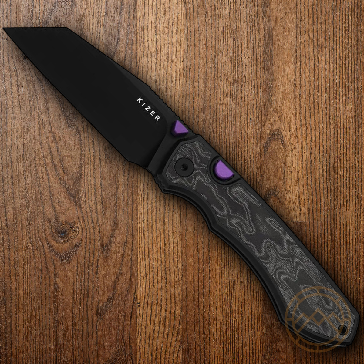 Kizer Cutlery Folding Knife 3.38″ S45VN Steel Blade Aluminum/Micarta Handle