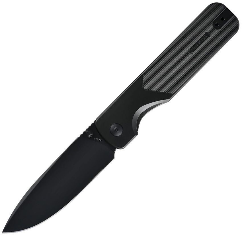 Oknife Duron Folding Knife 3.5″ Nitro V Steel Blade Stealth Gray Aluminum Handle