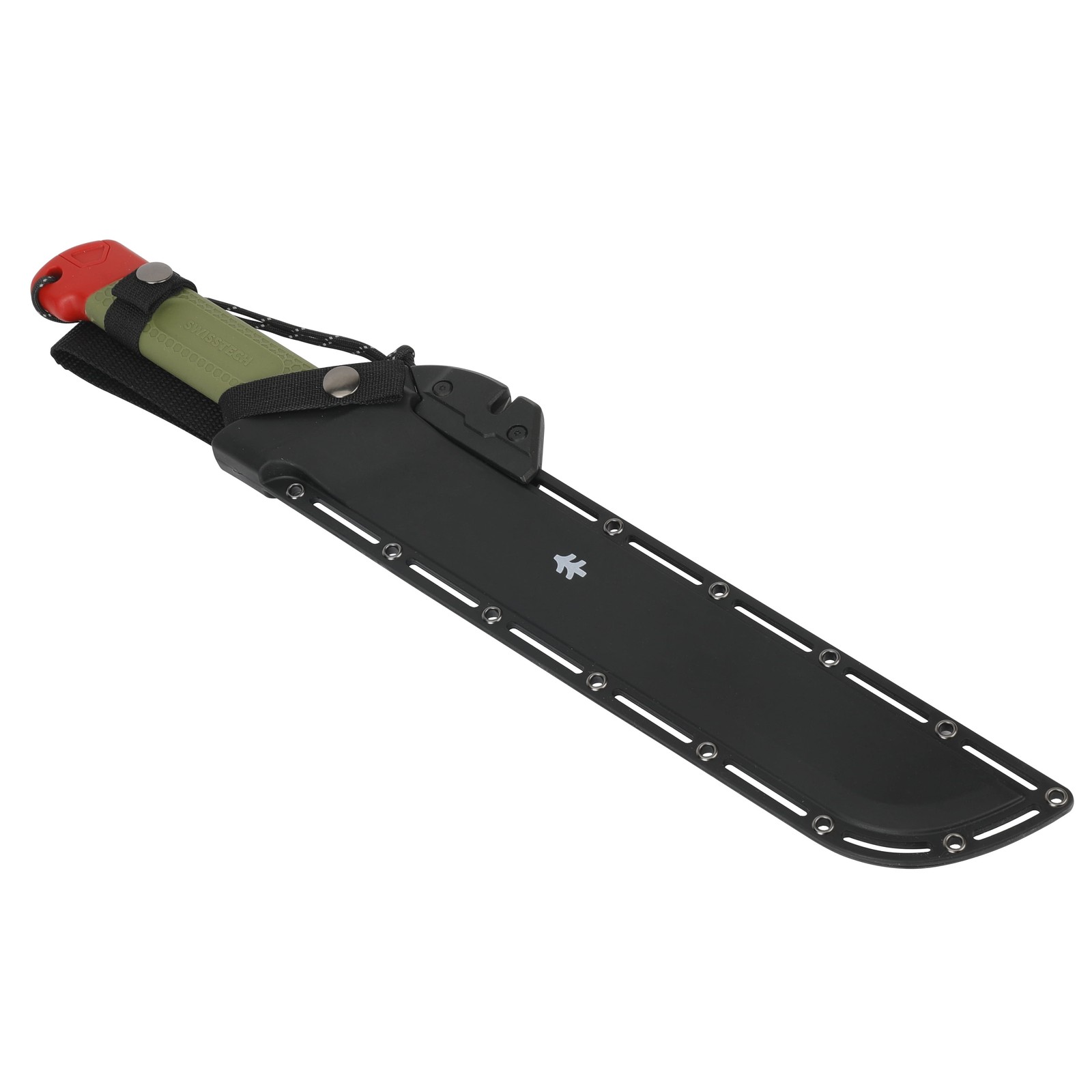 Swiss Tech 18-inch Sawtooth Machete, Titanium-Coated Stainless Steel Blade