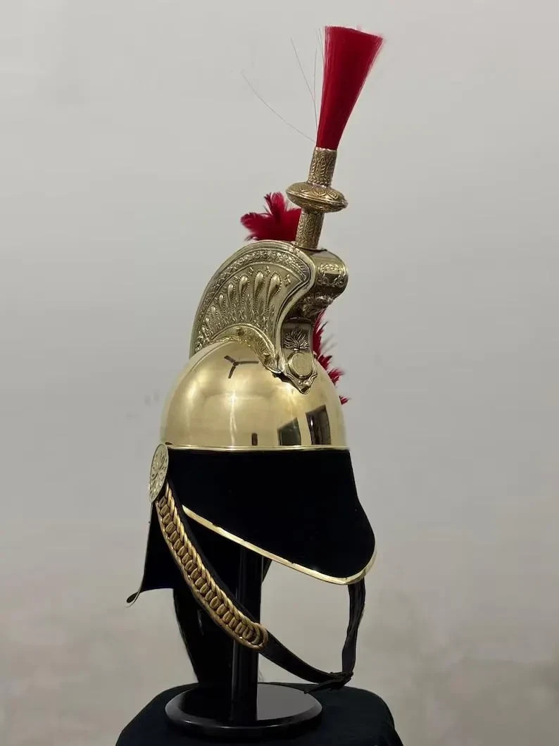 French Military Cuirassier Helmet Replica Handmade Historical Cavalry Armor