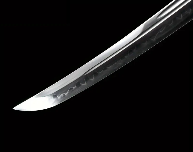 New Japanese Tanto (short Katana) clay-tempered Hamon, Samurai Sword Wakizashi