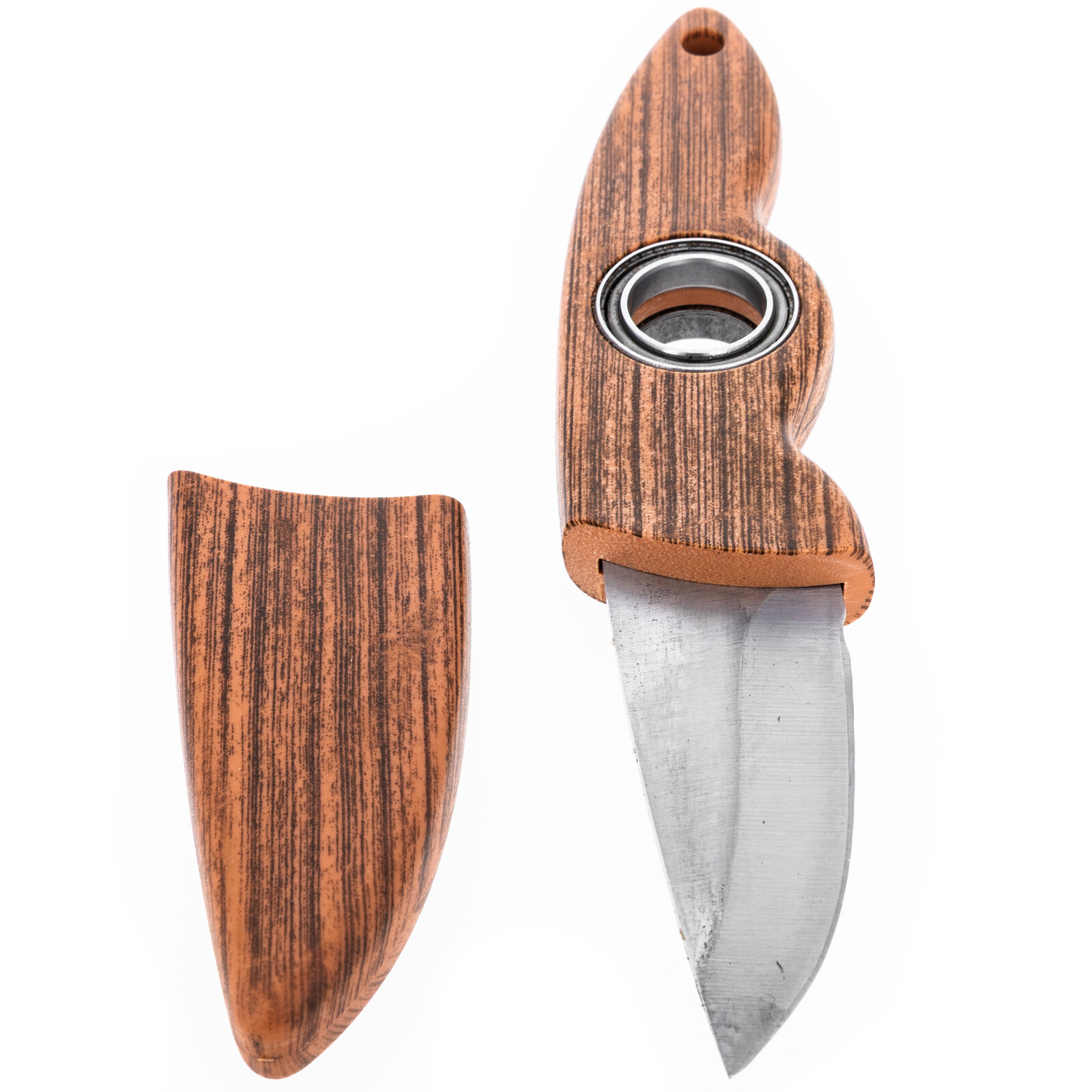 ASR Outdoor 7.5 Inch Drop Point Fixed Blade Knife with Finger Hole