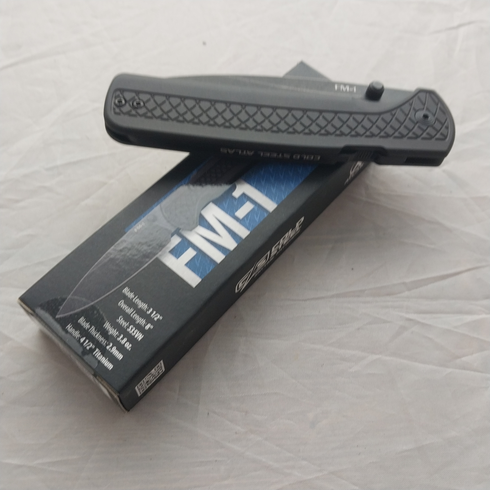 Cold Steel Full Metal Atlas Lock Black Titanium Folding S35VN Knife FL35FMABK