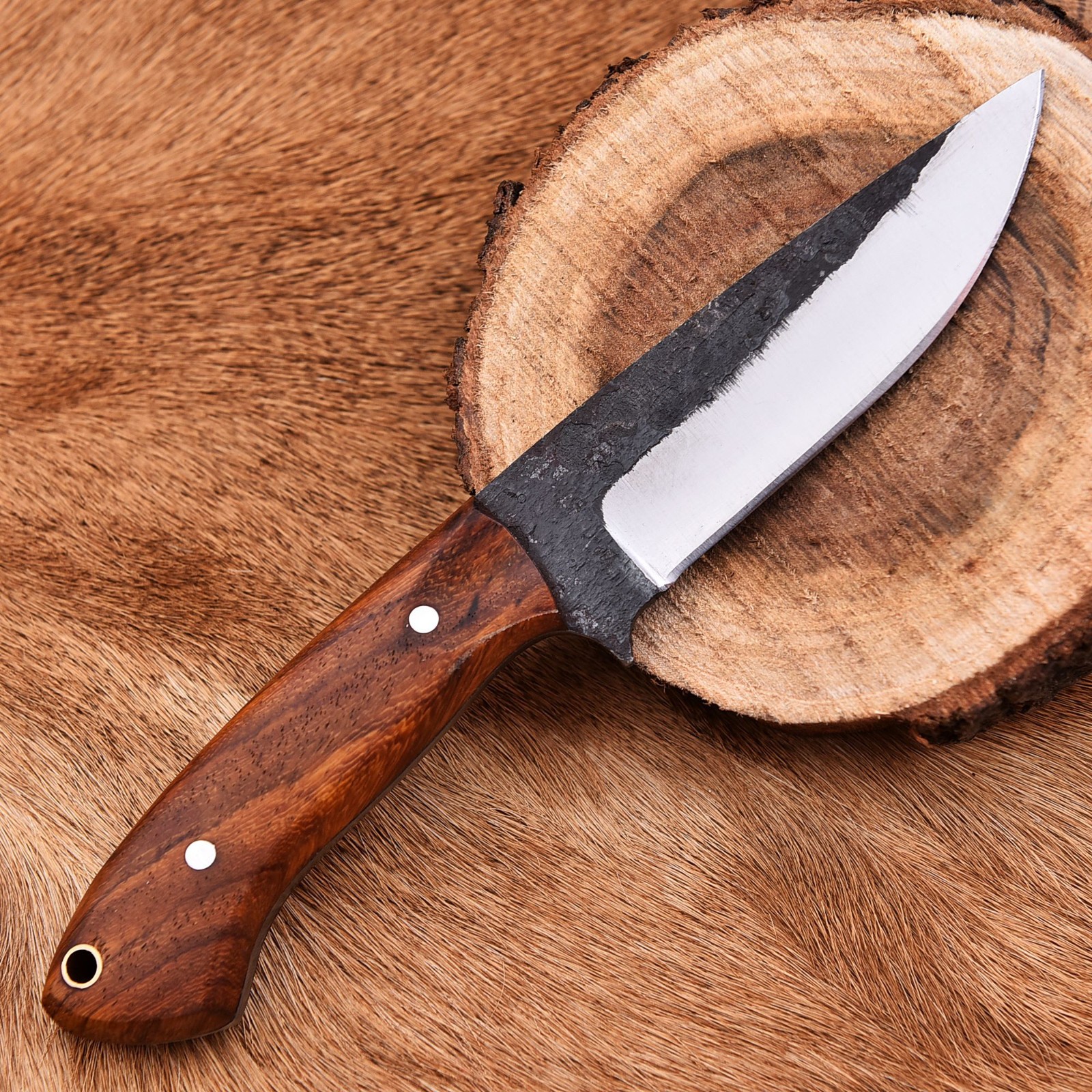 Full Tang Handmade High Carbon 1095 Steel Blade Skinning Hunting Knife 2925