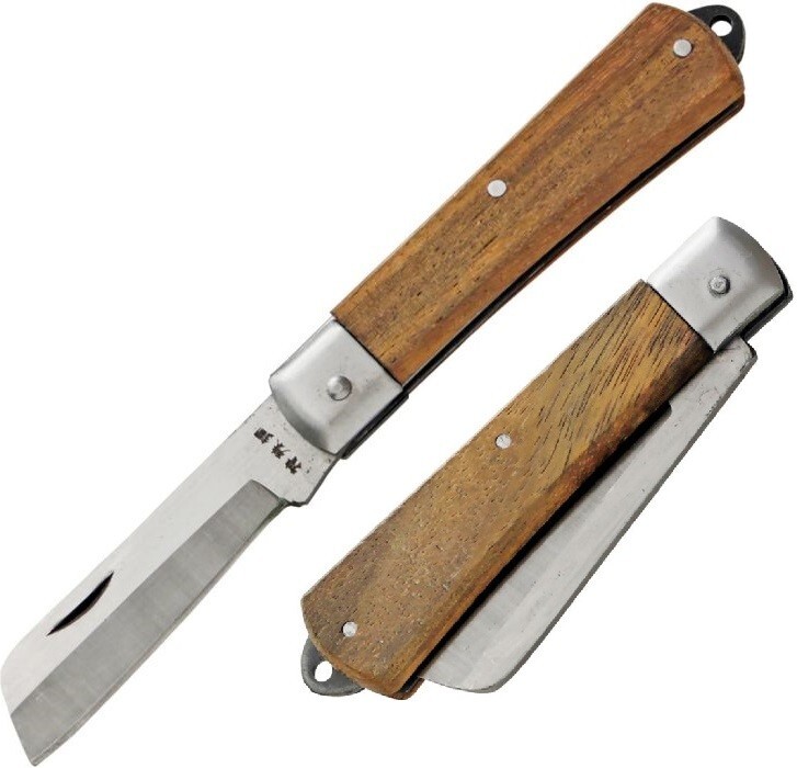 Kanetsune Craft Folding Knife 2.88″ SK-4 High Carbon Steel Blade Wood Handle