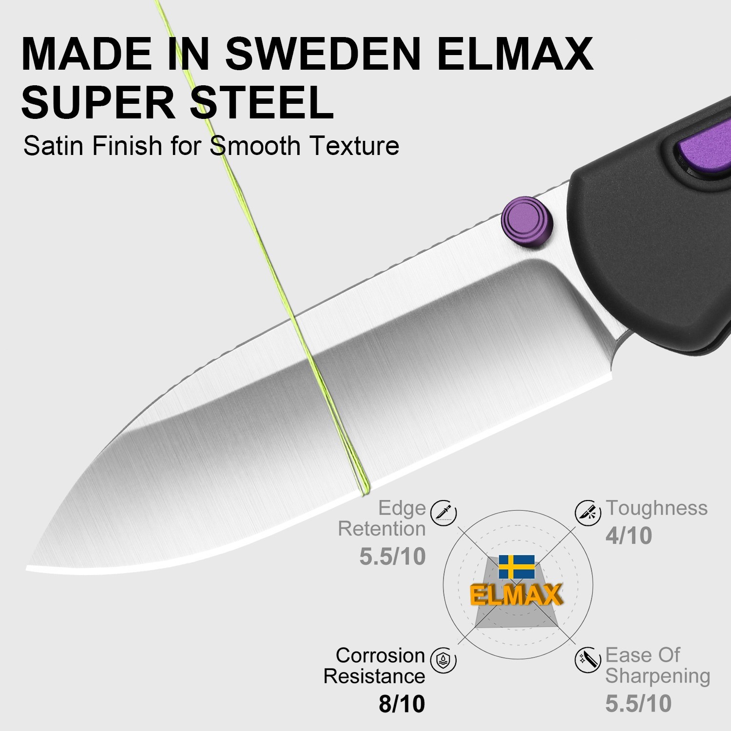 Kizer Drop Bear Zero Folding Pocket Knife Elmax Blade Alumium Handle Ki3619BDA3