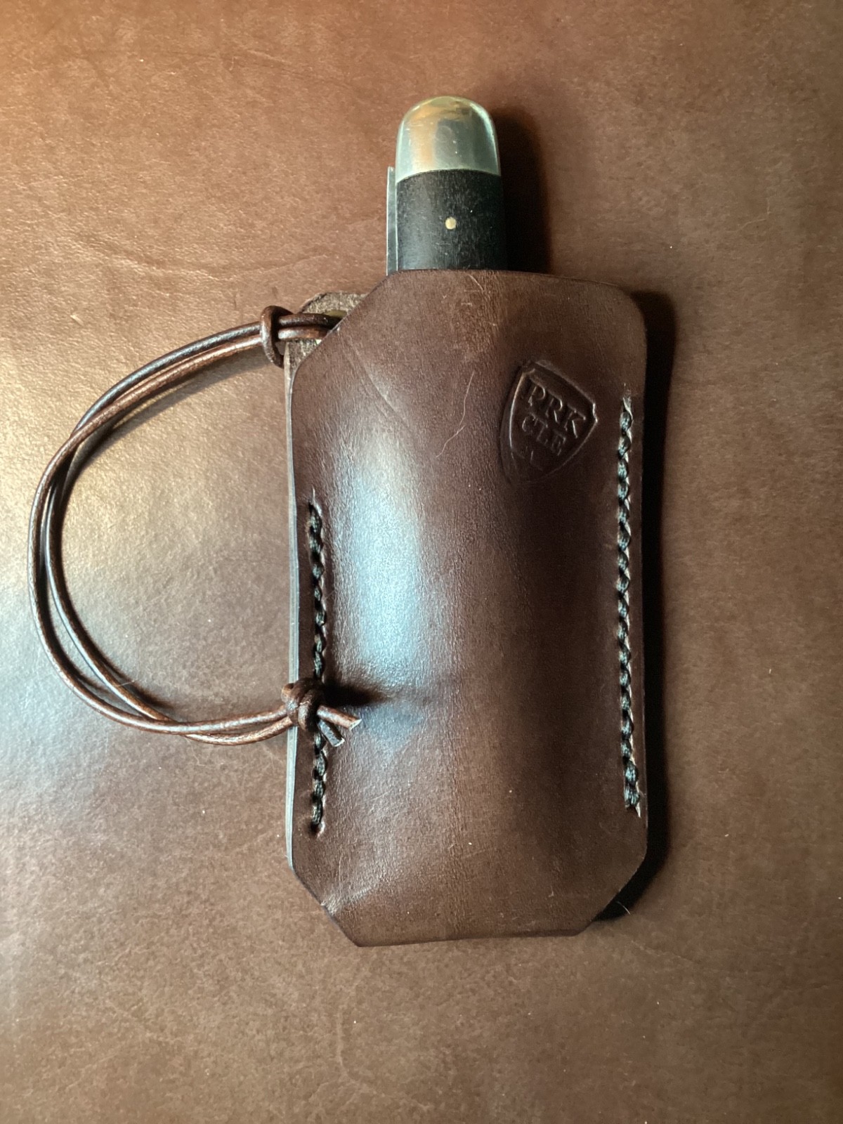 PRK Hand-Stitched Leather Knife Slip – EDC Pocket Protector – 3 Sizes Available