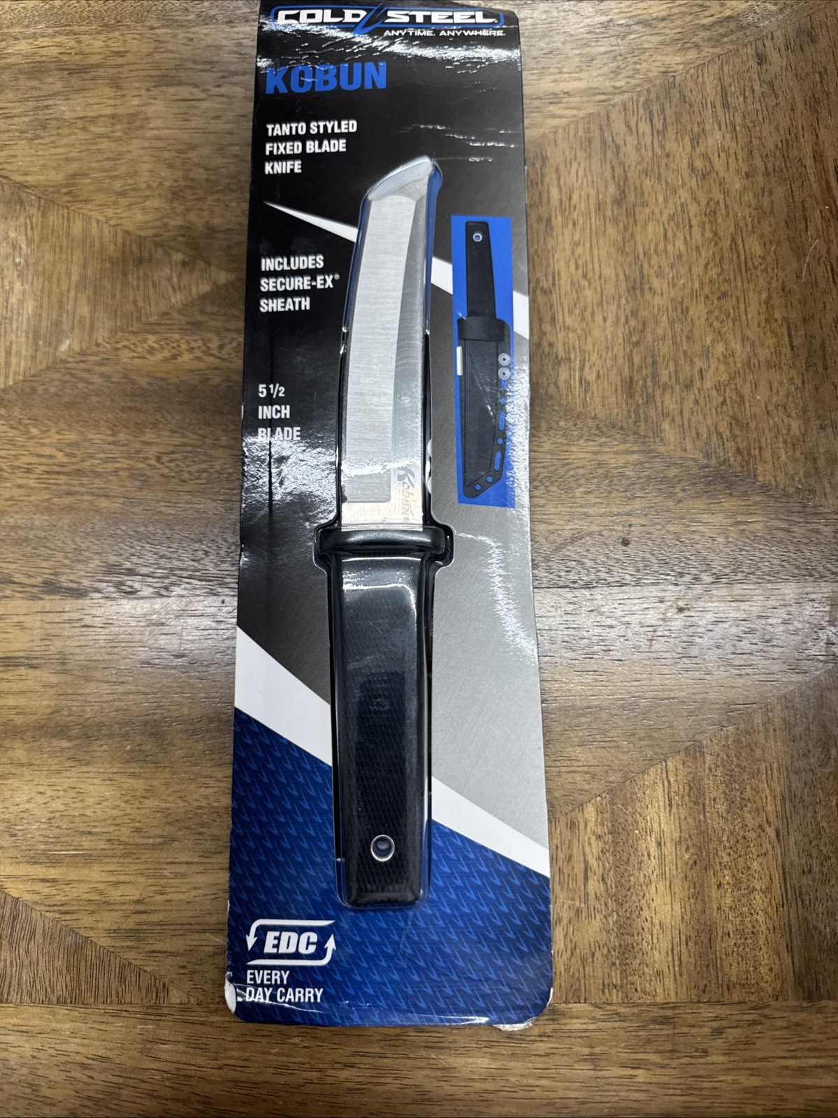 New Cold Steel 17T Kobun Fixed Blade Knives 5.5″ Tanto Plain Edge With Sheath