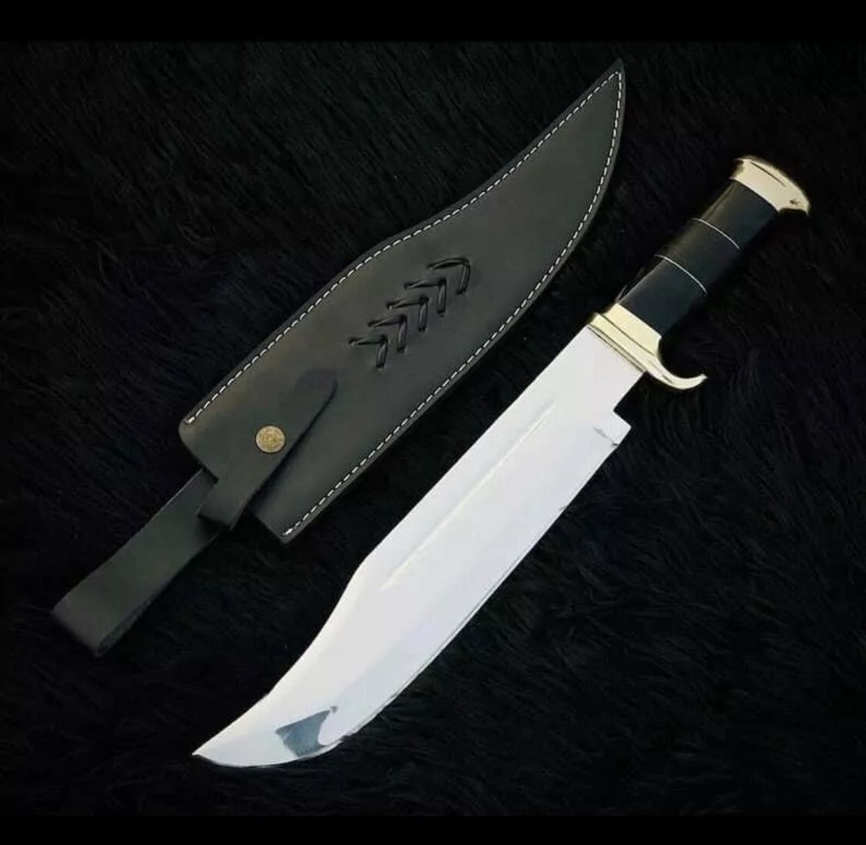 Custom Handmade Carbon Steel Blade Survival Bowie Knife – Hunting Knife Camping