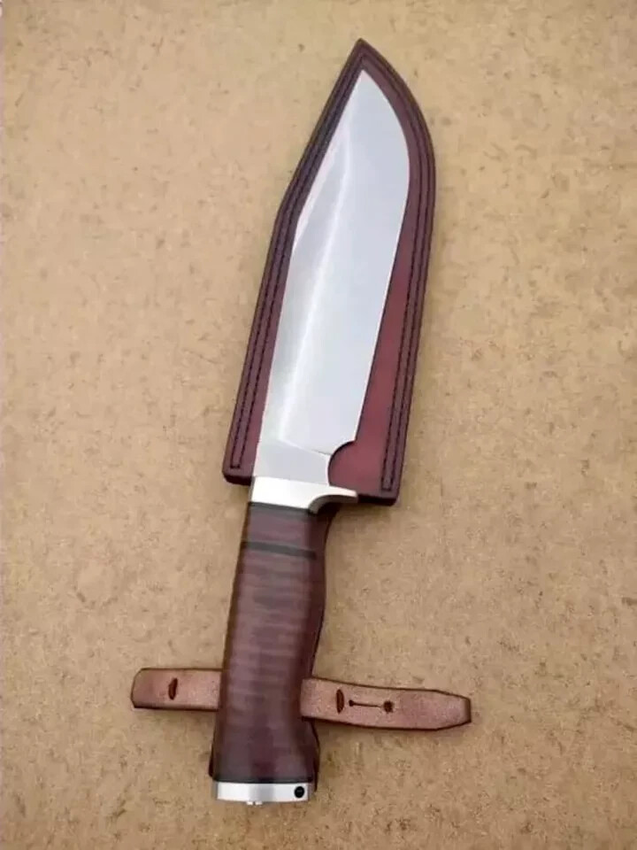 CUSTOM HANDMADE D2 TOOL STEEL HUNTING BOWIE KNIFE CAMPING KNIFE SURVIVAL KNIFE