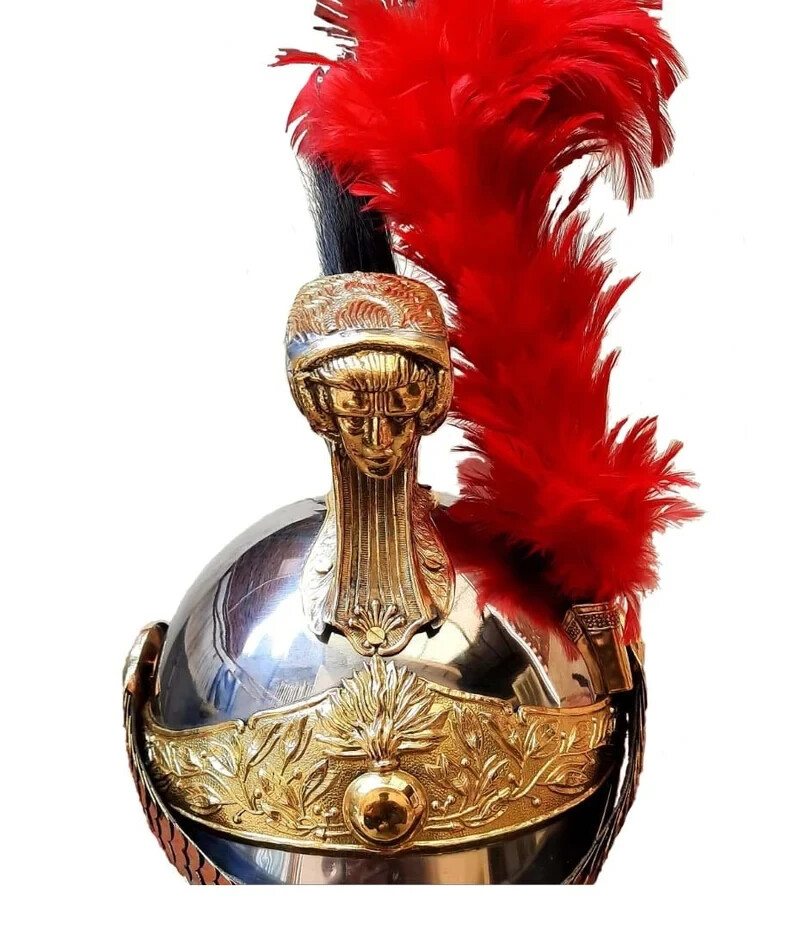 Antique French Napoleon Brass Helmet Pickelhaube Napoleon Hat for Teams Gift