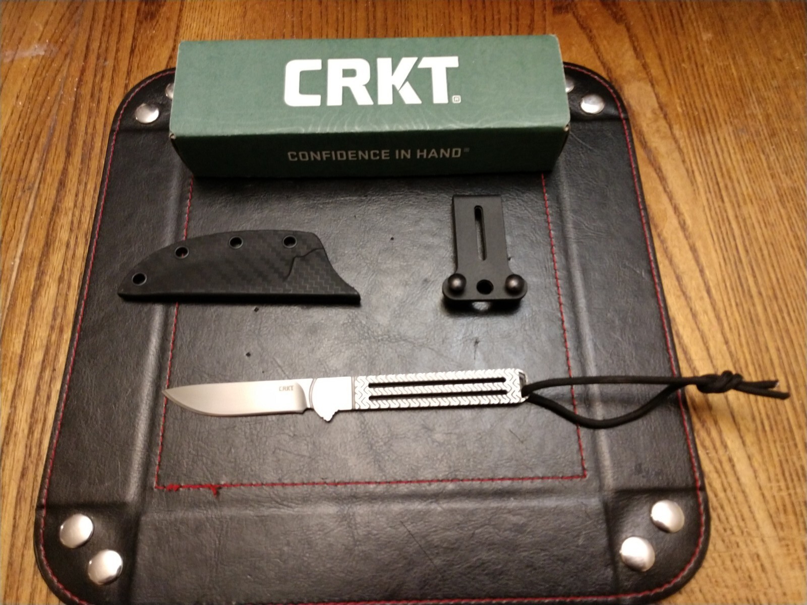 CRKT Testy Fixed Blade Knife 2.38″ 420-J2 Stainless Steel Blade Sheath 1.1 o.z.
