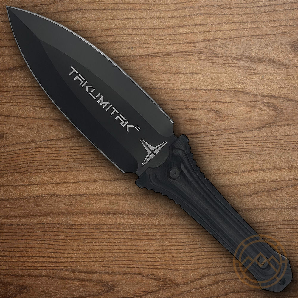 Takumitak Sentinel Fixed Knife 5.5″ Full Tang D2 Tool Steel Blade G10 Handle
