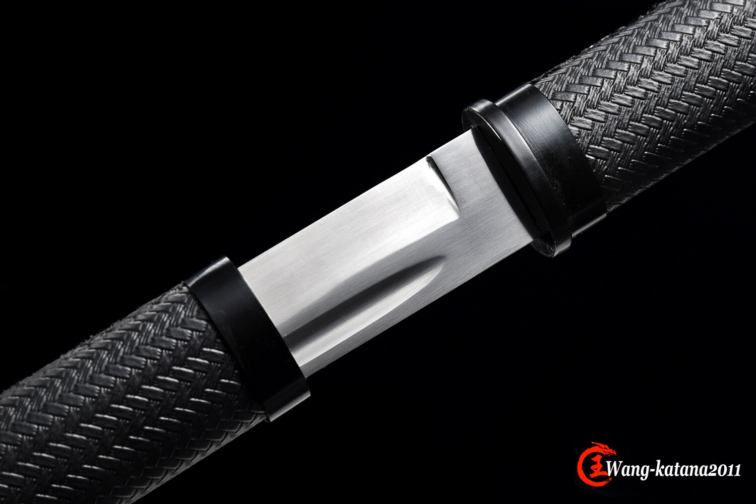 18»Tanto 9260 Steel Mini Katana Self-defence Japanese Samurai Black Short Sword