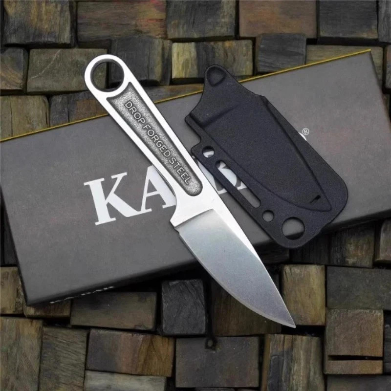 Ka-Bar Wrench Fixed Knife 3″ Blade 425 Carbon Steel One Piece. Free Shipping.