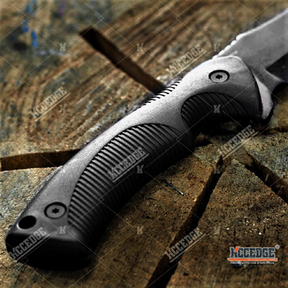 9″ Combat FIXED BLADE KNIFE 2 Colors SURVIVAL w/ Kydex Sheath & Paddle Clip