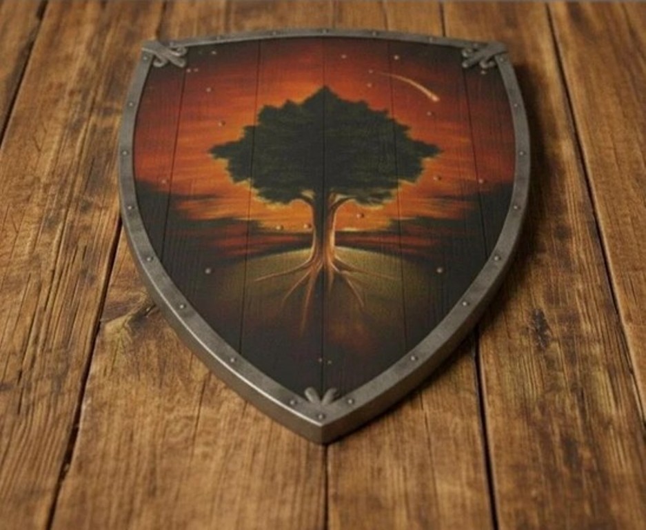 Medieval Ser Duncan The Tall Shield | Hedge Knight Tree & Star Prop | 28×18 Inch