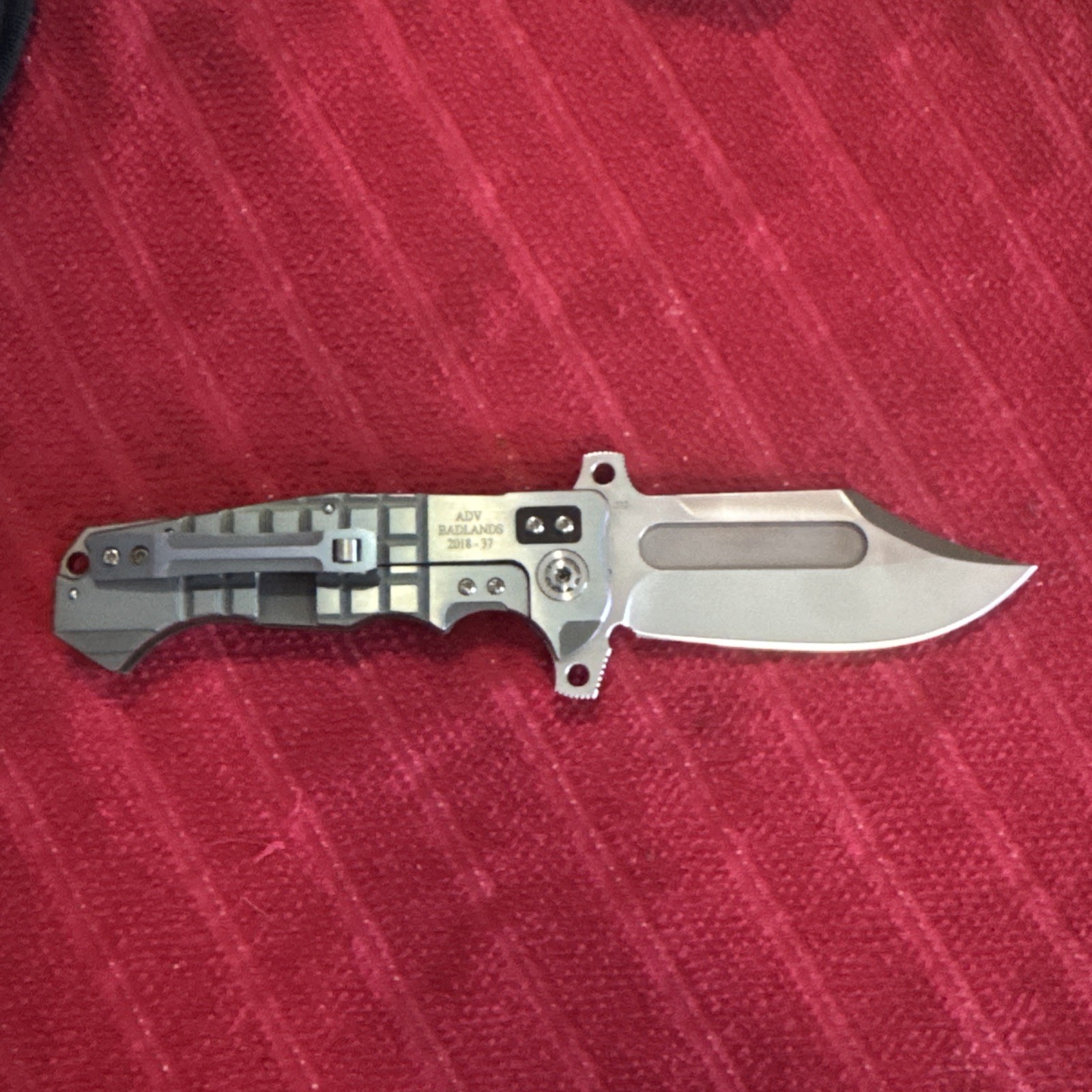 ADV Badlands Bowie Manual Folding Pocketknife, Frame Lock