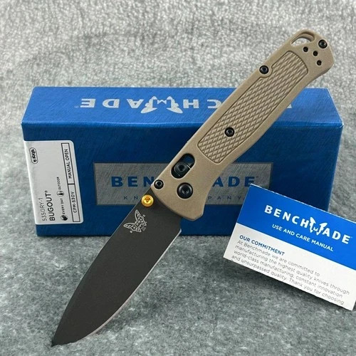 Benchmade CU535-SS Bugout Green Grivory Handle CPM-S30V Drop-Point Folding Knife