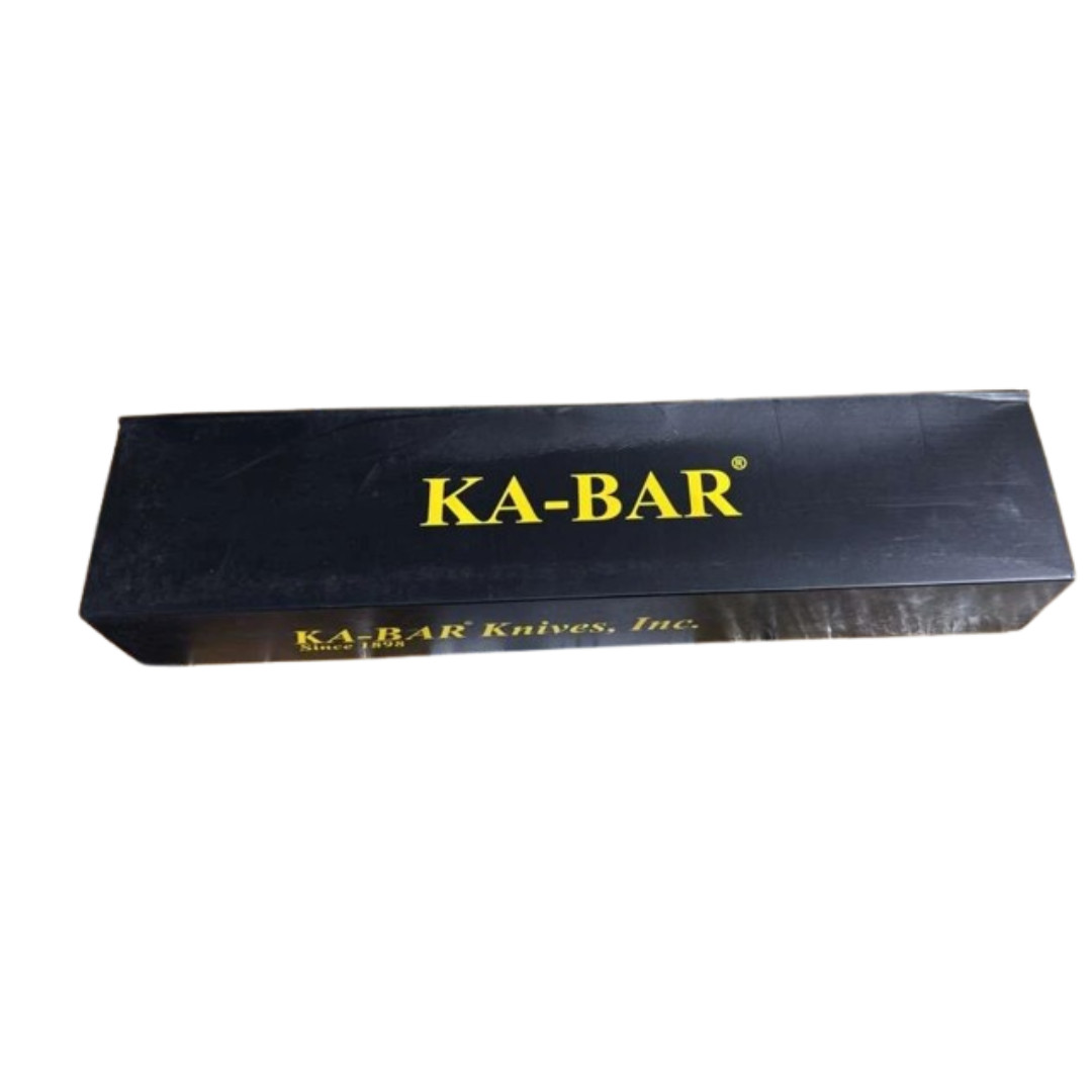 KA-BAR USMC Fighting Utility Knife Leather Handle Fixed Blade Outdoor Sheath New