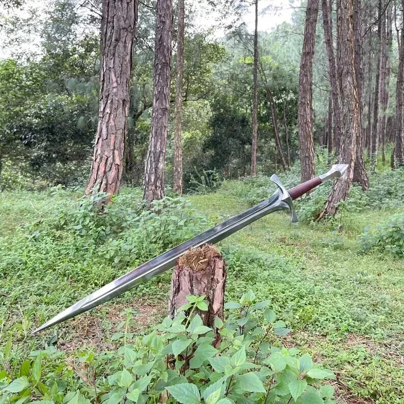 CUSTOM HANDMADE D2 TOOL STEEL HUNTING SWORD COMBAT SWORD SURVIVEL SWORD