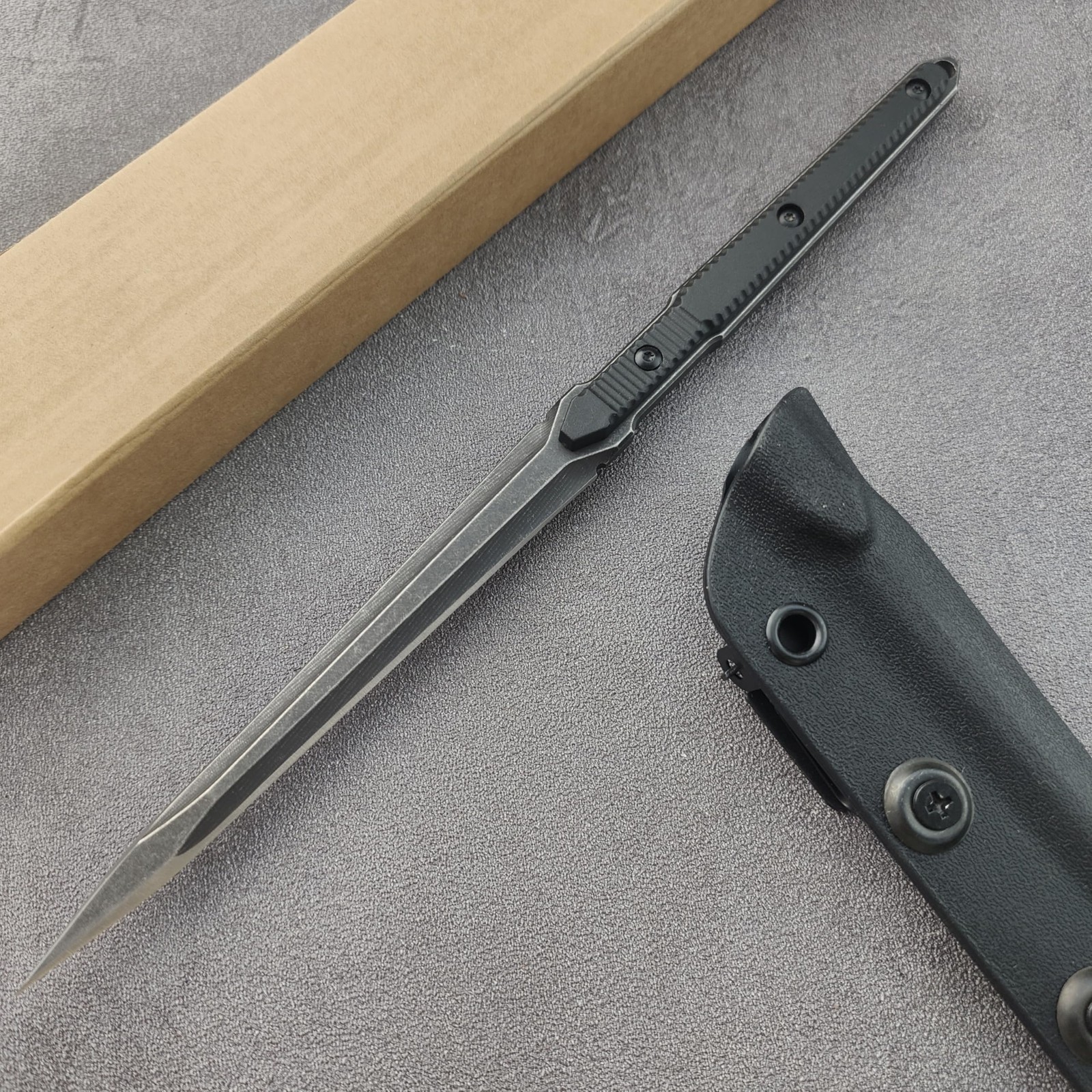 Outdoor Tactical Fixed Blade Knife With Kydex Sheath, 440C Stainless Steel Ae…