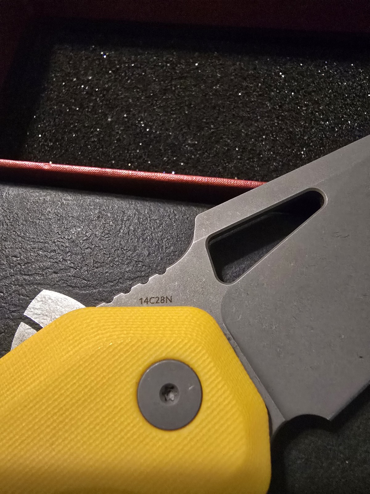 Damned Designs Djinn G10 Folding Pocketknife Yellow Handles