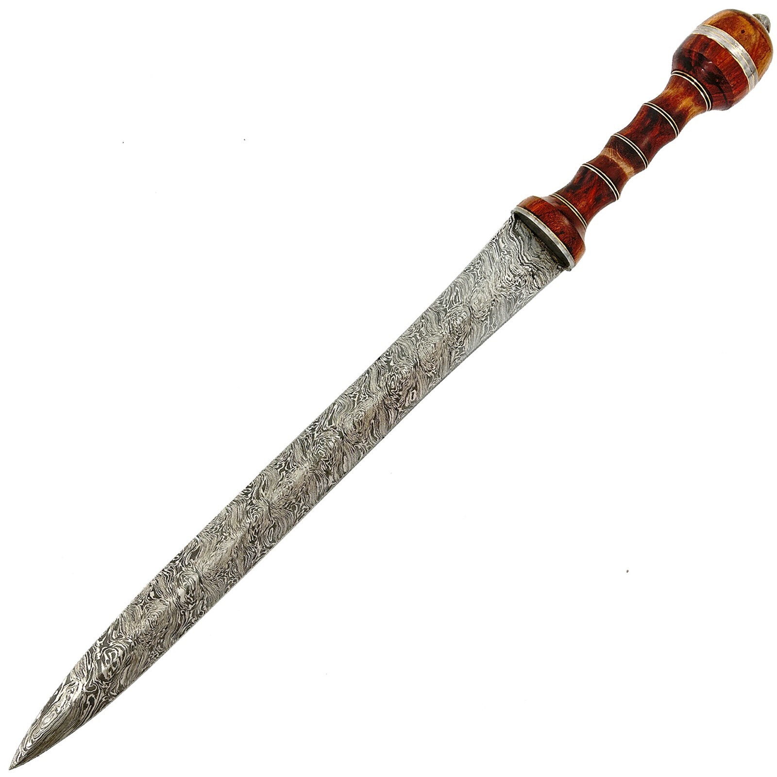 Legionnaire’s Legacy Handcrafted Damascus Steel Roman Gladius XV Edition Display