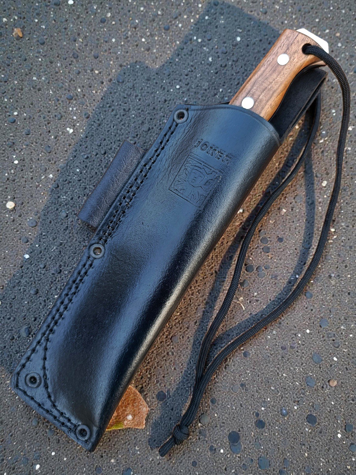Joker Nomad Fixed Knife 6.5″ Bohler N695 Steel Full Blade Walnut Wood Handle