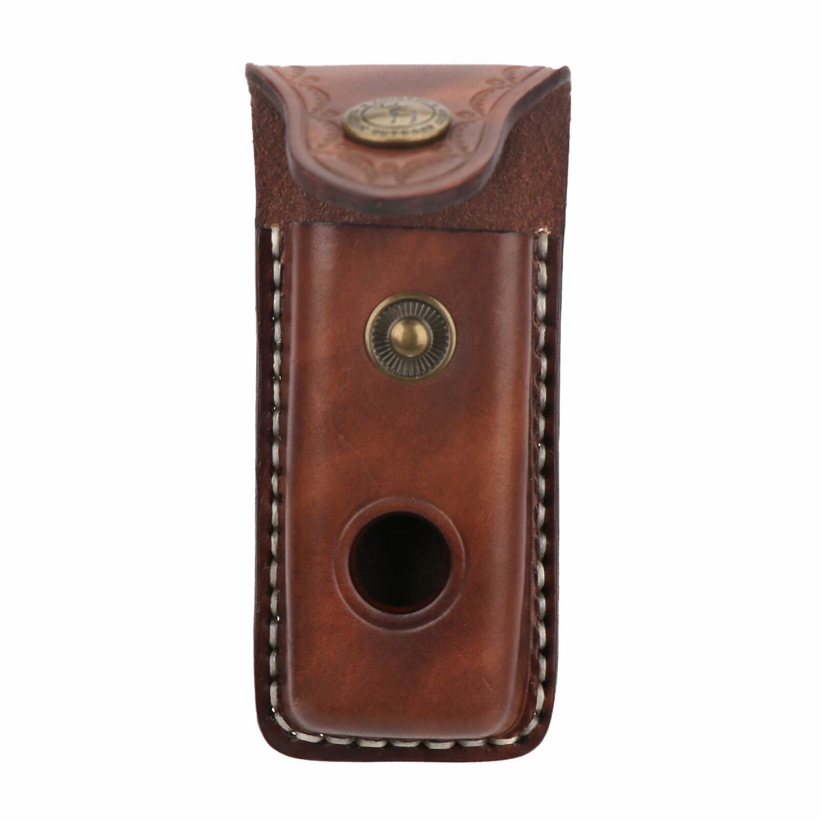 TOURBON Leather Folding Knife Sheath Pocket Knives Case Belt Clip on Pouch