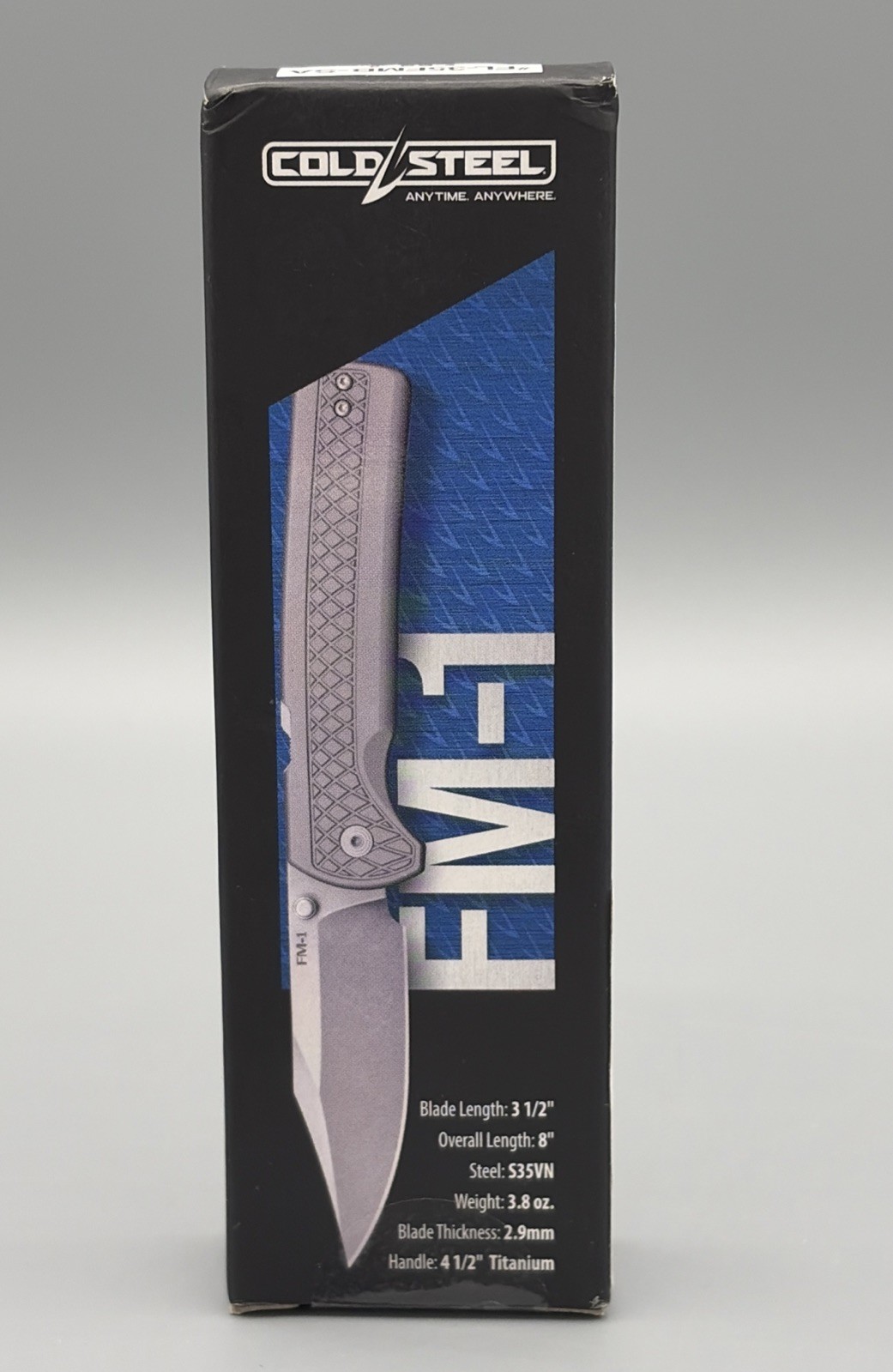 Cold Steel FM-1 Folding Knife 3.5″ S35VN Steel Blade Titanium Handle Brand New✅
