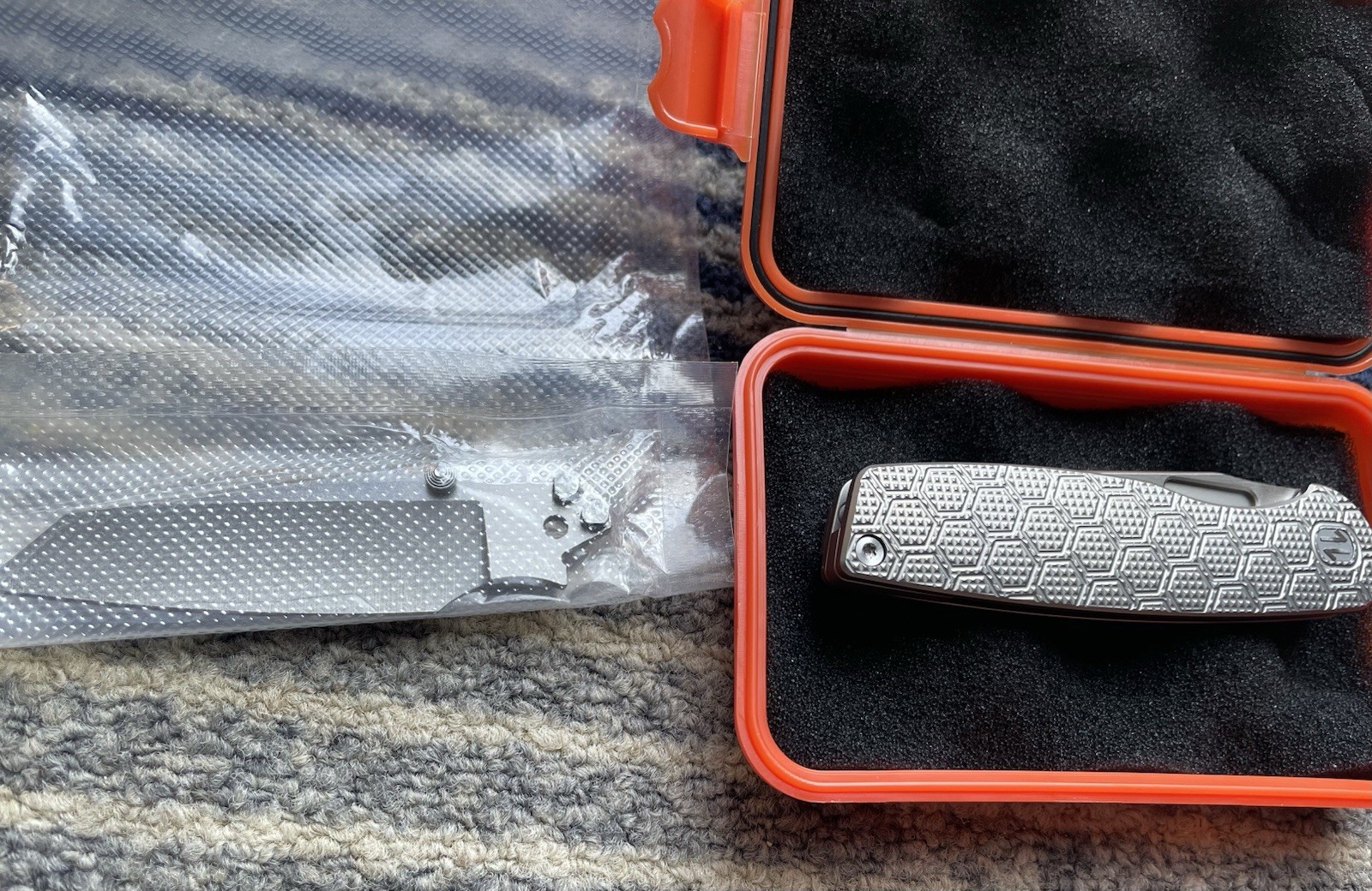 W.P. Mini Cortex Clone Liner Lock VG10 Titanium Hollow Grind *Skiffs Installed*