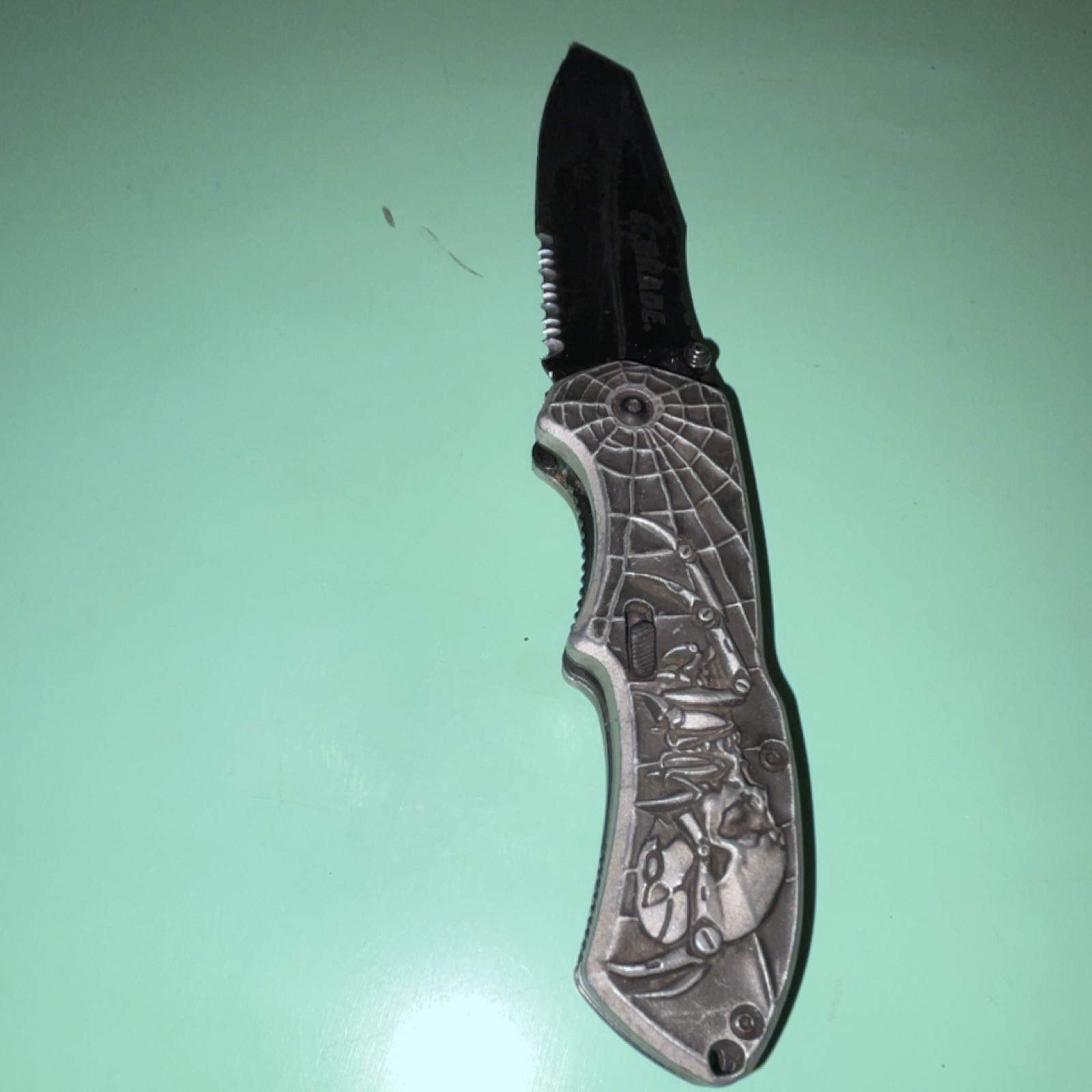 Schrade Folding Pocketknife AUS8 Combo Edge Drop Point Liner Lock Under 2.75in