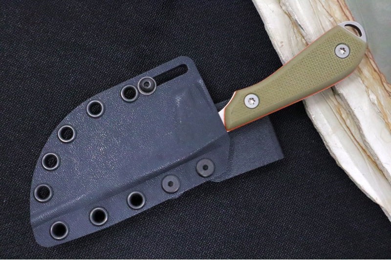 White River M1 Skinner – Textured Green & Orange G-10 Handle / CPM-S35VN Steel