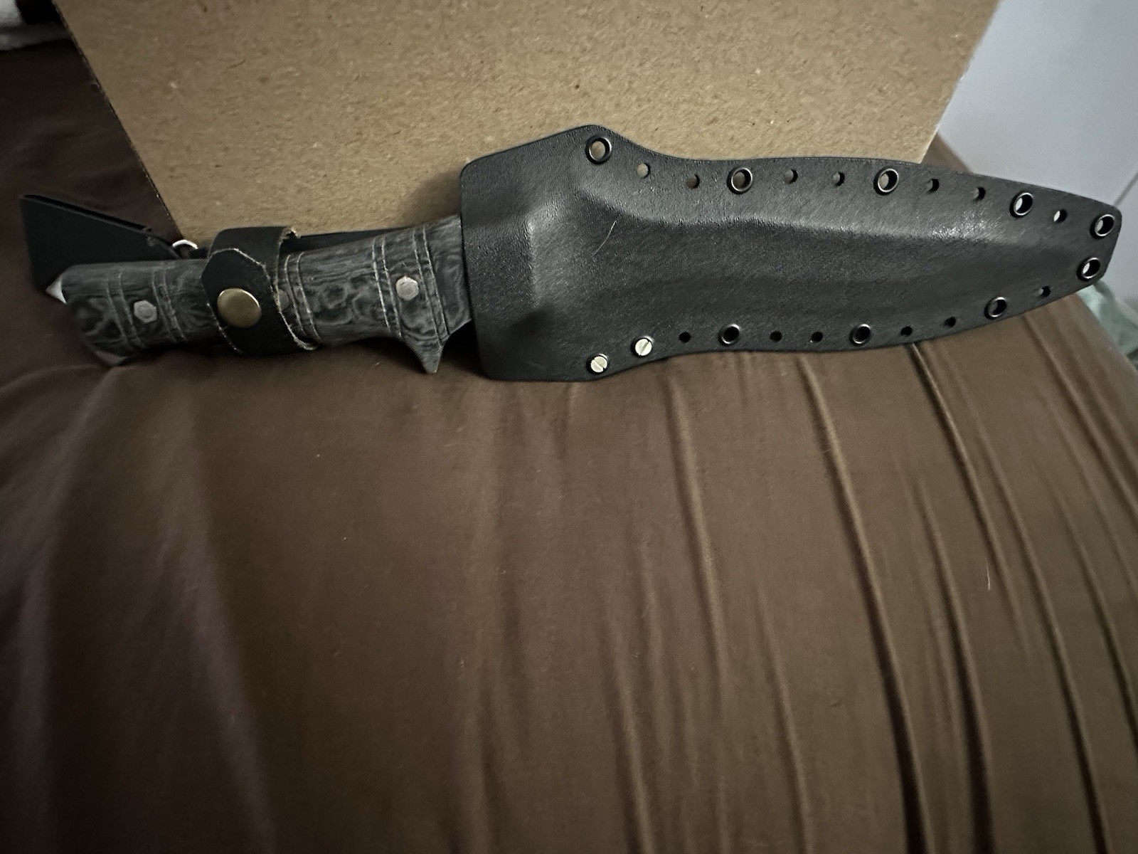 Full Tang Combat/Survival Fixed Blade Knife, Clip Point, Sheath Included
