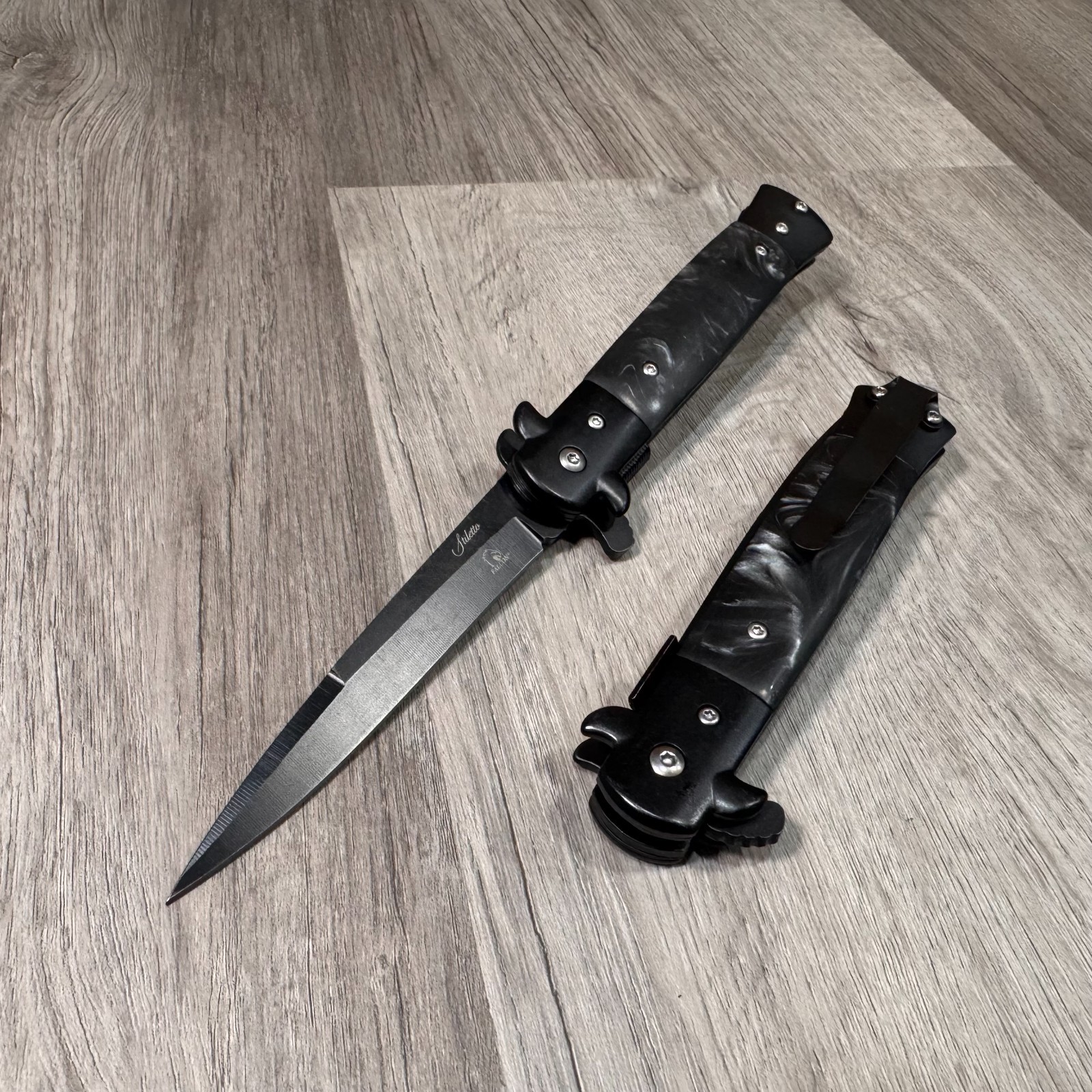 9″ Tactical Spring Assisted Open Balde Folding EDC Pocket Knife