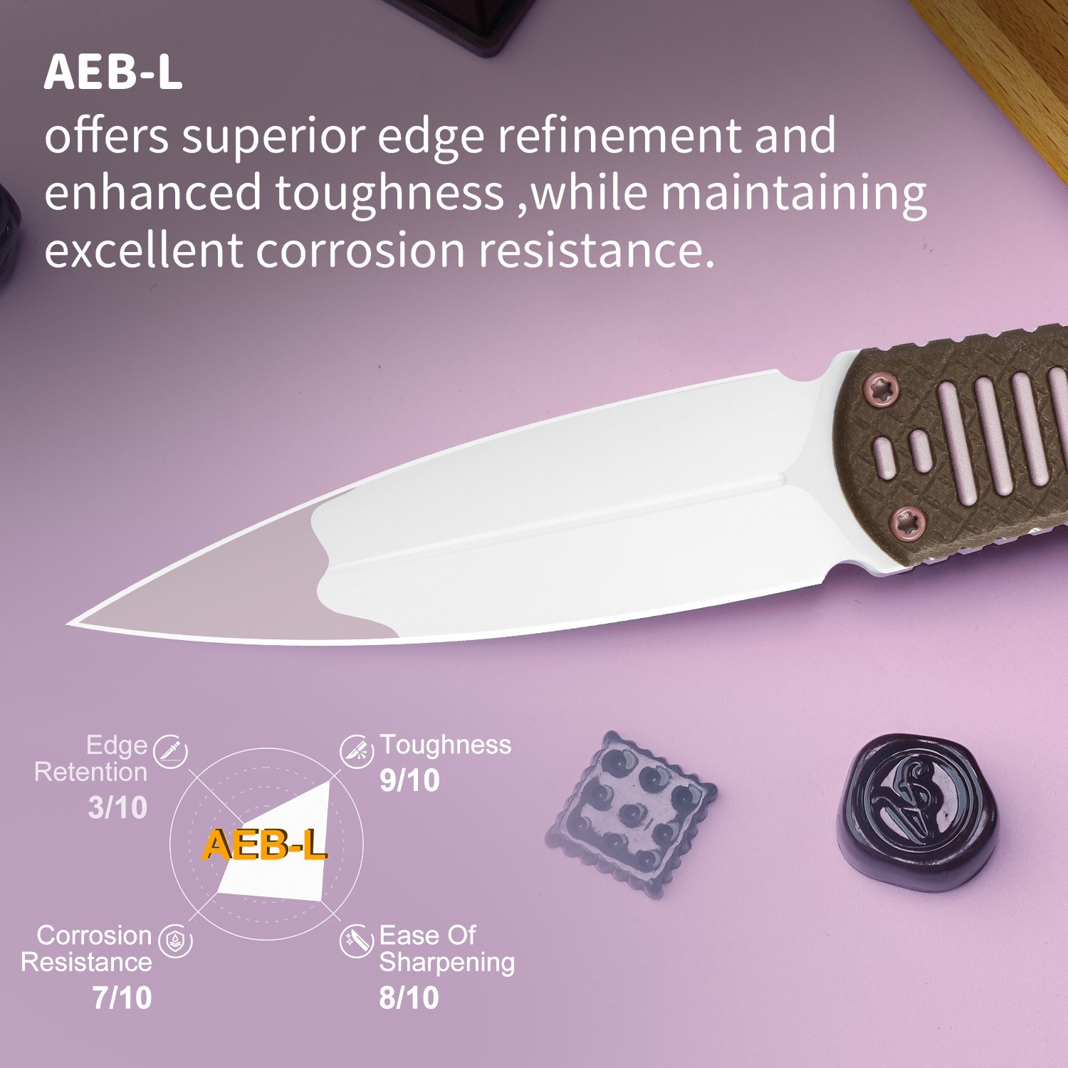 Kizer Hidden Agenda Fixed Knife AEB-L Blade G10 & Aluminum Handle+ Sheath 1083A4