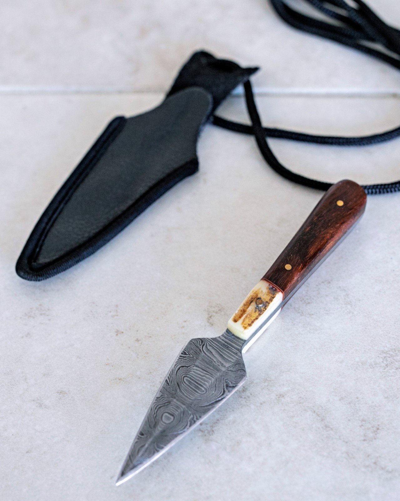 5.5” Celtic Scottish Damascus Boot Bodice Bosom Dagger Sgian Dubh Sharp!