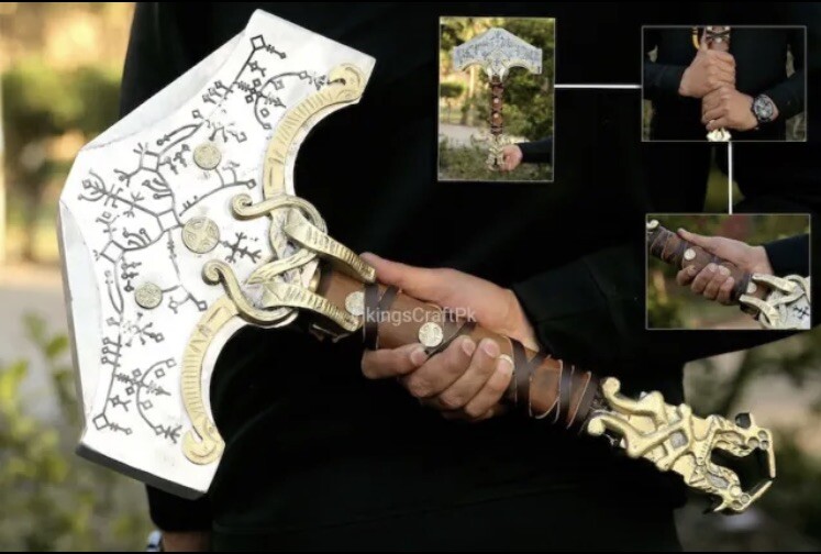 Custom Handmade Carbon Steel Blade God Of War Hammer | Thor Hammer | God of War