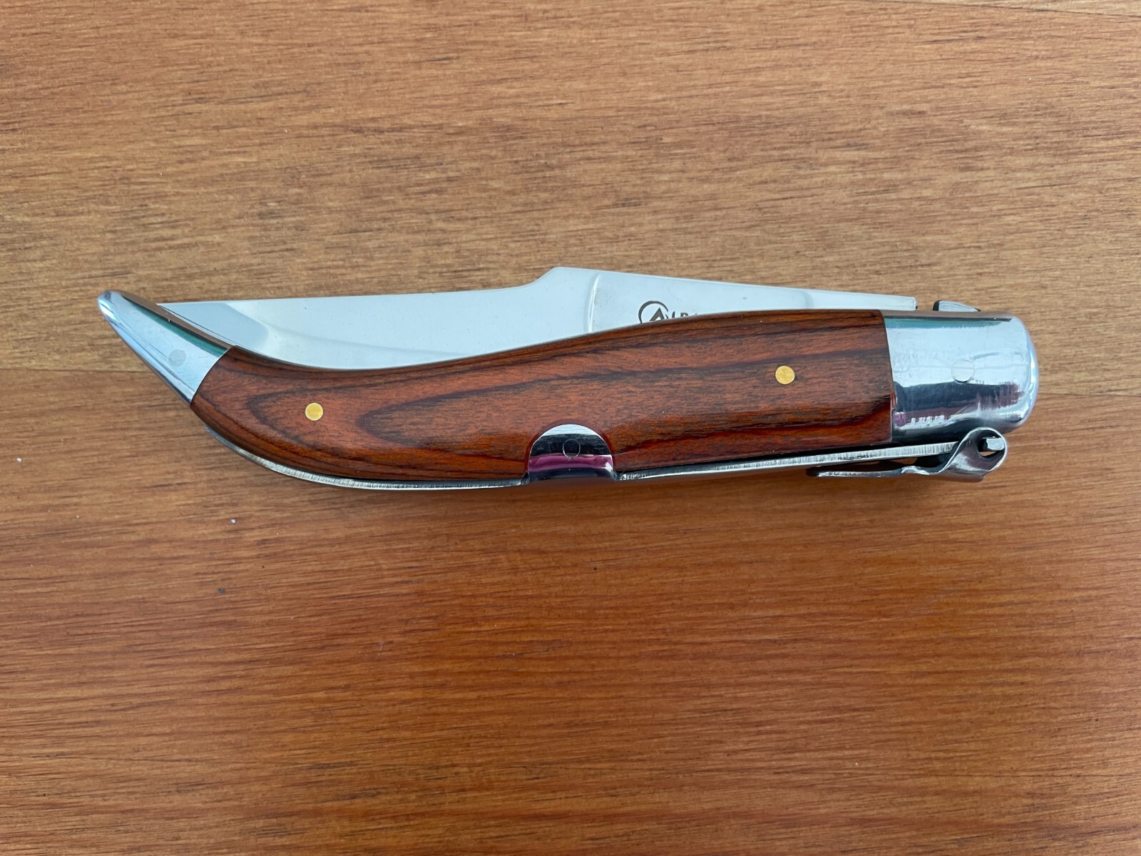 3.6” Spanish Navaja Teja Albacete Pocket Knife Red Stamina Scales – USA Seller