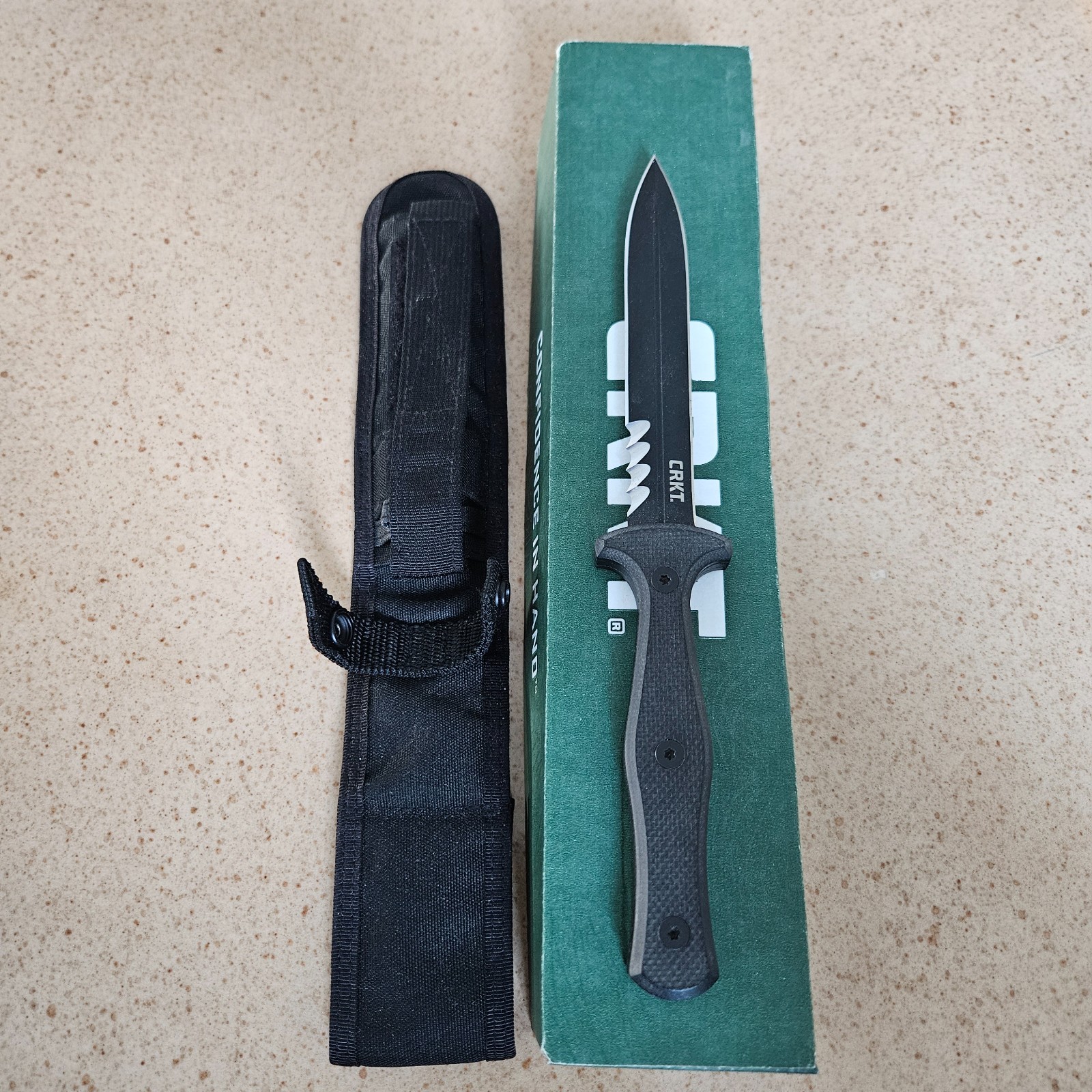 CRKT 2080 Sangrador Fixed Blade Double Edge Discontinued 5.5″ Blade Dagger Knife