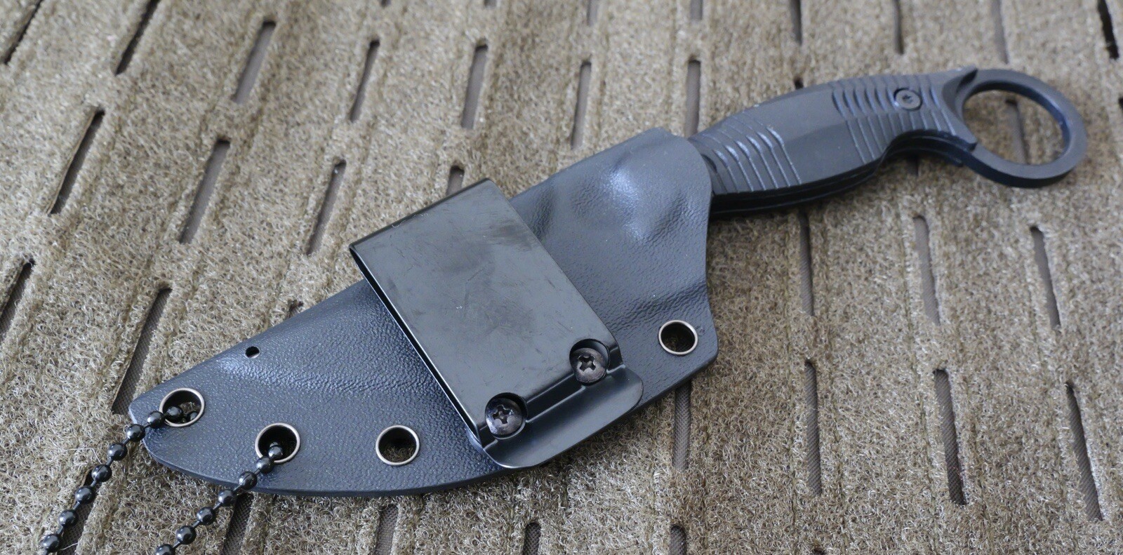Horizontal Carry Fixed Blade Knife 7.5″ Overall Neck Knife Tactical 8CR13 Steel