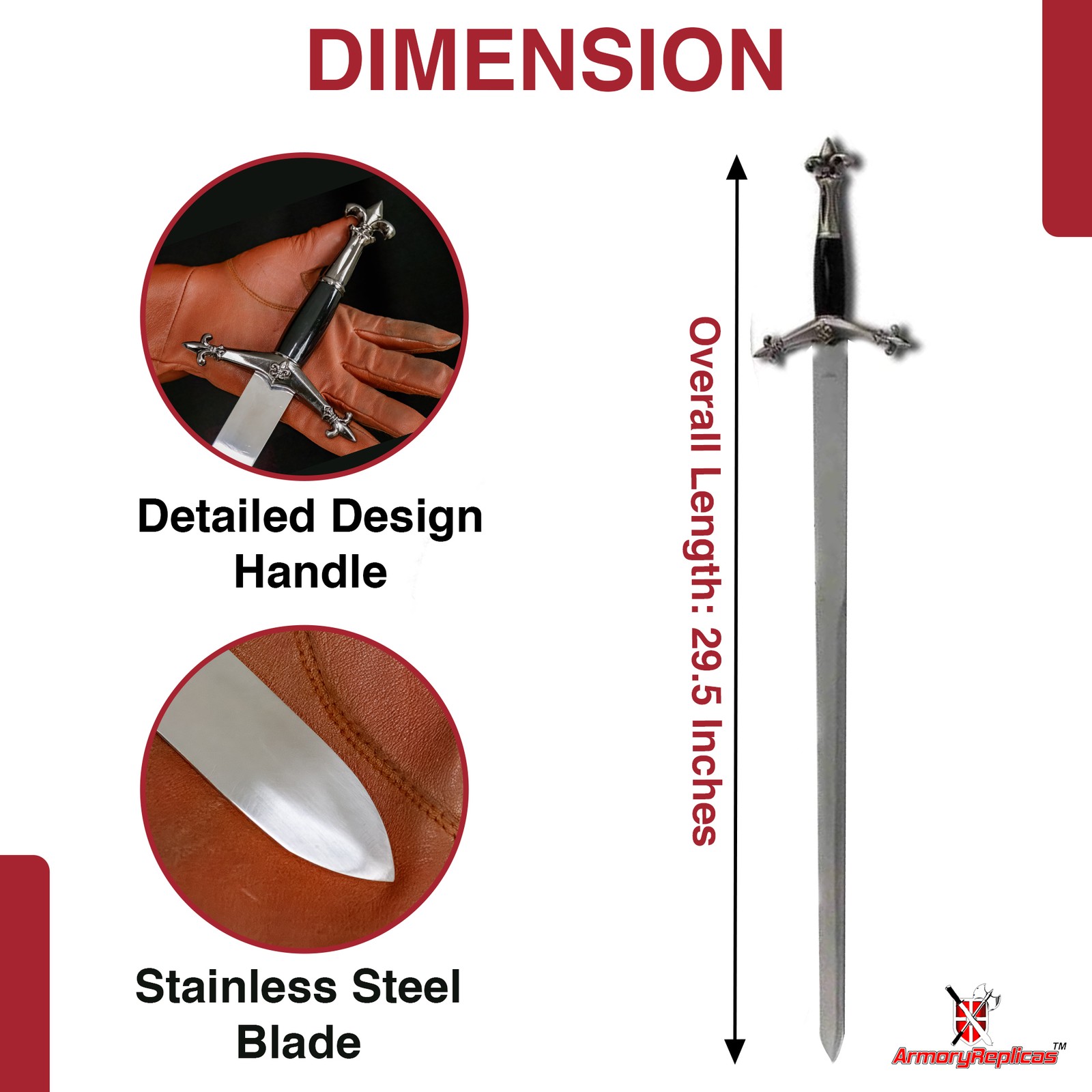 Renaissance Joan of Arc Longsword Replica Hand Forged Medieval Knights Sword