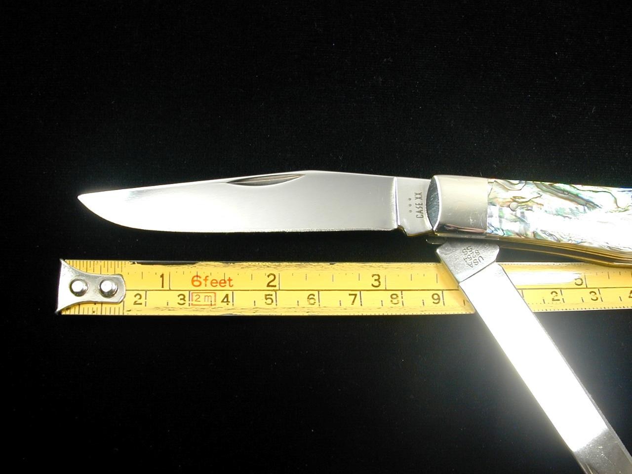 CASE XX 2024 ABALONE PEARL TRAPPER KNIFE COINED BOLSTER RARE 12000 NIB 8254 SS