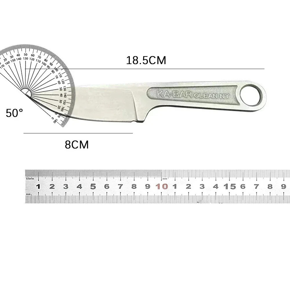 Ka-Bar Wrench Fixed Knife 3″ Blade 425 Carbon Steel One Piece. Free Shipping.