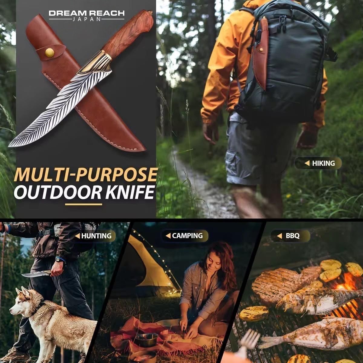 Feather Knife, 6.5″ Hand – Forged High Carbon Steel Viking Boning Knife with …