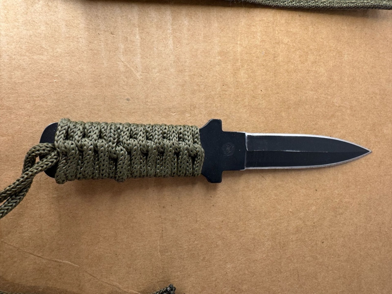 Survivor Fixed Blade Tactical Knife with Cord Wrapped Handle and Sheath