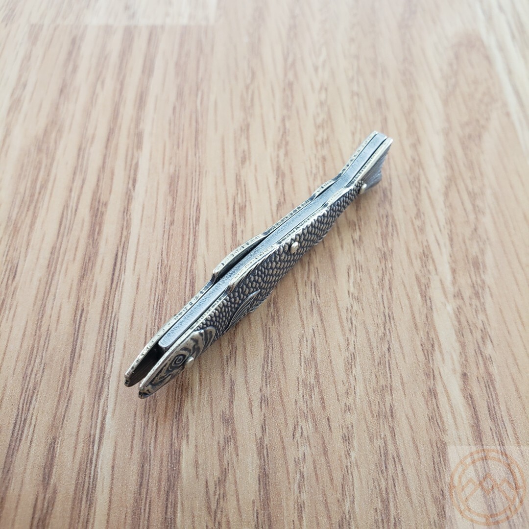 Novelty Cutlery Fish Folding Knife 1.5″ Stainless Steel Blade Metal Alloy Handle